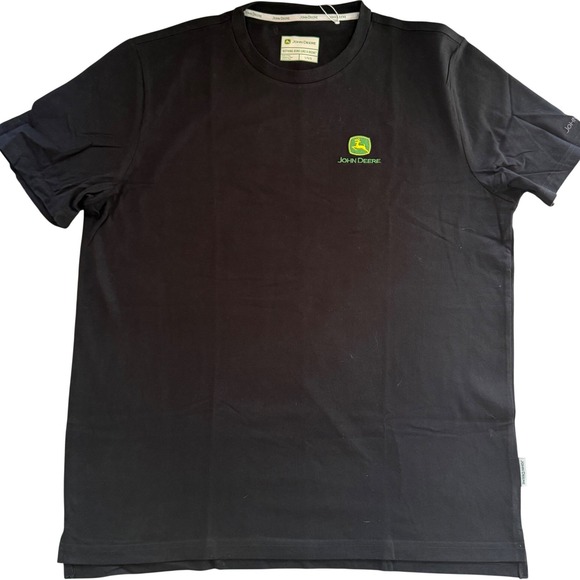 John Deere Other - John Deere Mens Short Sleeve Graphic T-Shirt Black Embroidered Logo Size Large L